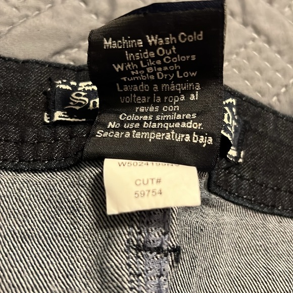 Source of wisdom dark wash jeans. 20. Worn once - Picture 3 of 5